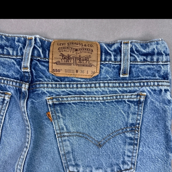 Vintage Orange Tab Levis 550 34x32 (Tag 36x34) - Picture 3 of 16